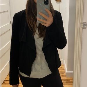 Theory suede black jacket. Beautiful and classic!!